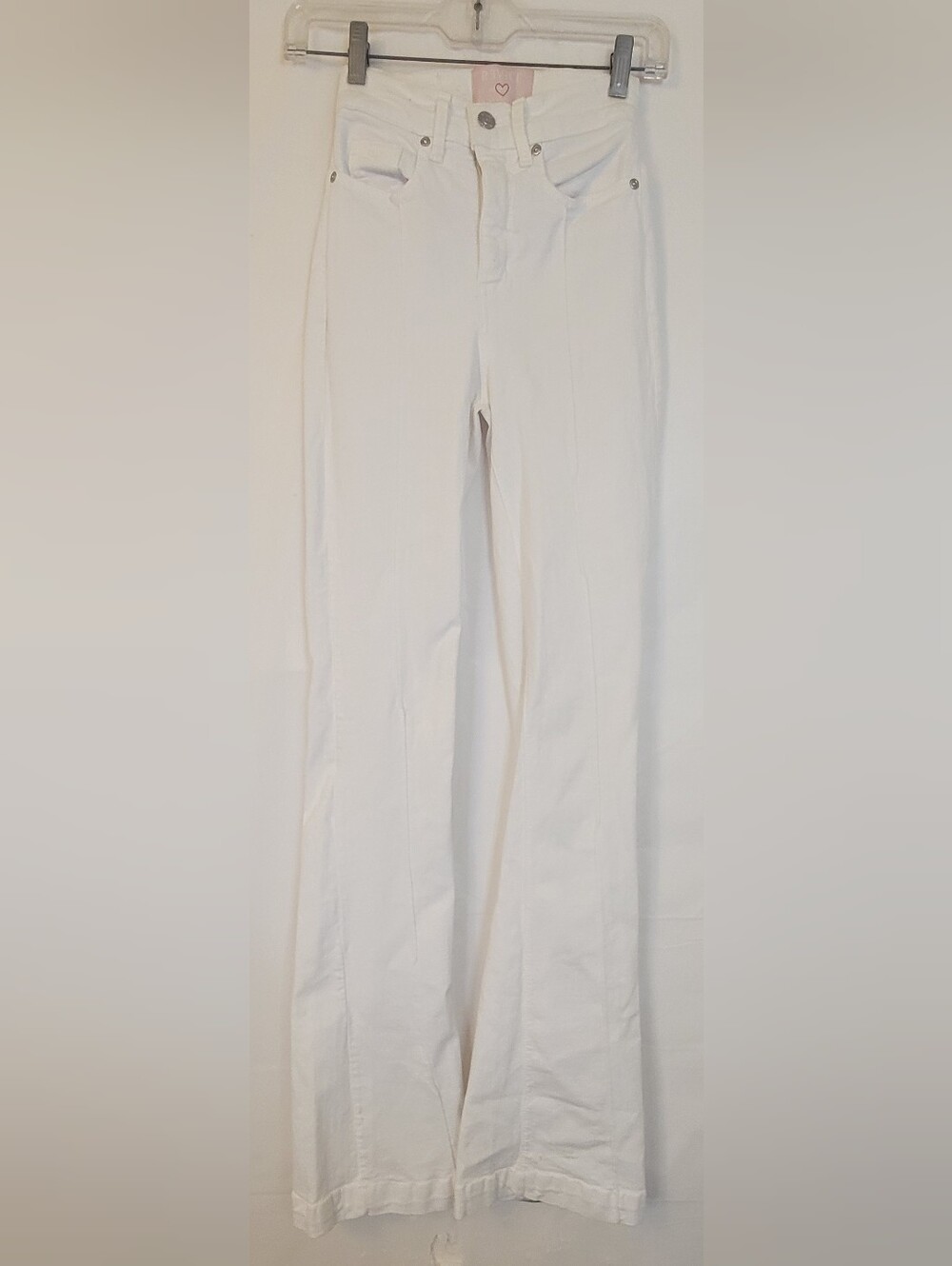 REVICE White High-Rise Flare Jeans